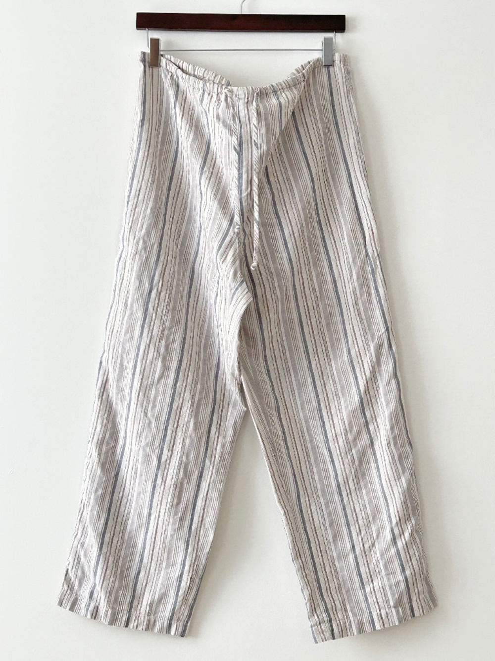 Tin Lizzie 100% Linen Striped Drawstring Pants